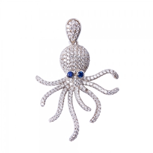 ожерелье с бриллиантом осьминога