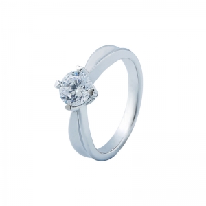 серебряное кольцо из белого бриллианта