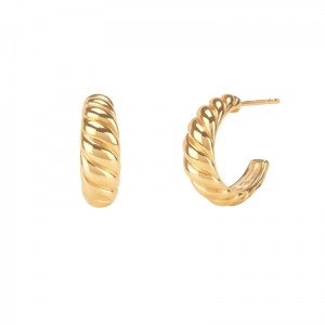 золотая серьга-кольцо из стерлингового серебра