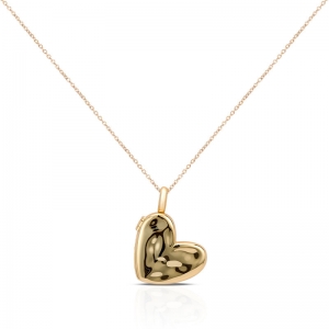 женское ожерелье с медальоном в форме сердца