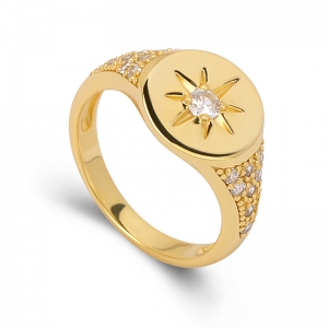 кольцо-печатка с бриллиантом
    